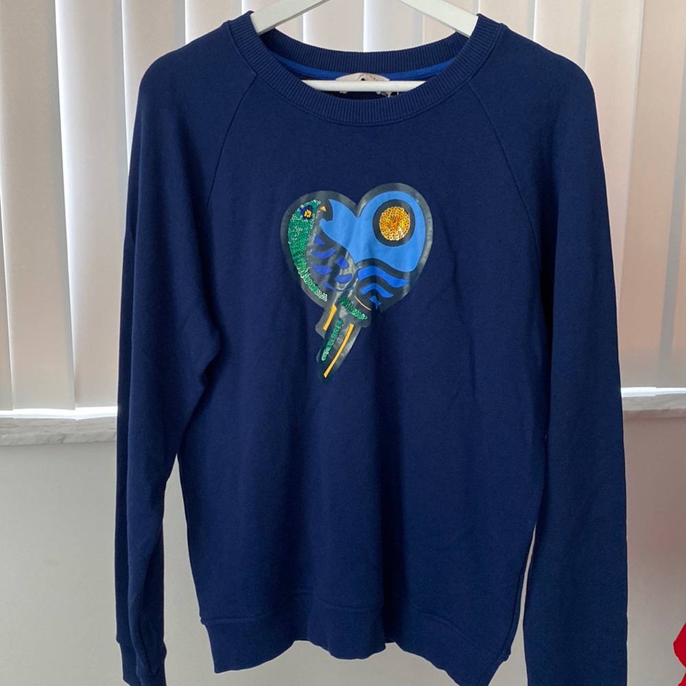 Tory Burch sweatshirt blue size M new with tags msrp$250